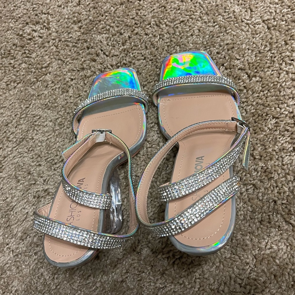 Fashion Nova Silver Color Wedge Heels - Picture 8 of 11